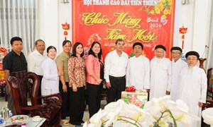 Vĩnh Long: Ủy ban MTTQ Việt Nam tỉnh thăm, chúc Tết các cơ sở tôn giáo