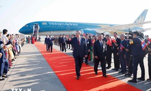 Tổng Bí thư Tô Lâm đến thủ đô Vientiane, bắt đầu thăm cấp Nhà nước tới Lào