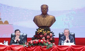 Tổng Bí thư Tô Lâm thông báo kết quả Đại hội XIV của Đảng Cộng sản Việt Nam tại Lào