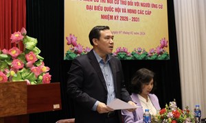 Hà Nội: Hội nghị lấy ý kiến cử tri nơi cư trú đối với người ứng cử đại biểu Quốc hội khóa XVI phường Xuân Đỉnh 