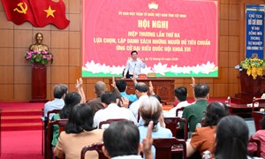 Tây Ninh: Ủy ban MTTQ Việt Nam tỉnh giới thiệu 25 người ứng cử đại biểu Quốc hội khóa XVI