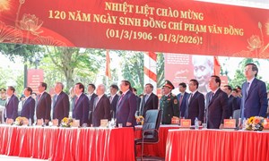 Thủ tướng Phạm Minh Chính dự lễ kỷ niệm 120 năm Ngày sinh Thủ tướng Phạm Văn Đồng