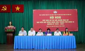 Thành phố Hồ Chí Minh: Ứng cử viên đại biểu HĐND thành phố tiếp xúc cử tri tại đơn vị bầu cử số 40