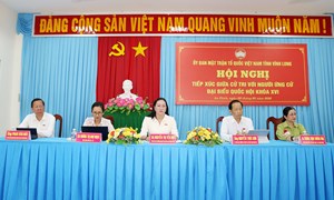 Vĩnh Long: Tiếp xúc cử tri với người ứng cử đại biểu Quốc hội khóa XVI tại xã An Định