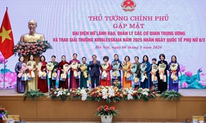 Thủ tướng gặp mặt đại diện nữ lãnh đạo và trao Giải thưởng Kovalevskaia năm 2025