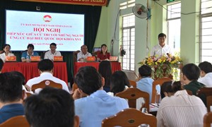 Phó Chủ tịch UBTƯ MTTQ Việt Nam, Bí thư thứ nhất Trung ương Đoàn Bùi Quang Huy tiếp xúc cử tri tại đơn vị bầu cử số 6, tỉnh Gia Lai 