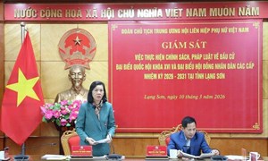 Trung ương Hội LHPN Việt Nam giám sát việc thực hiện chính sách, pháp luật về bầu cử tại Lạng Sơn