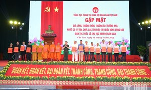 Chương trình gặp mặt già làng, trưởng thôn, trưởng ấp, trưởng khu, người có uy tín, chức sắc tôn giáo khu vực Nam Bộ năm 2026