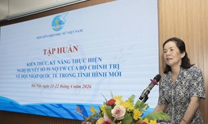 Trung ương Hội LHPN Việt Nam nâng cao năng lực đối ngoại và hội nhập cho cán bộ Hội chủ chốt khu vực miền Bắc
