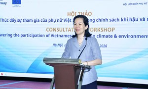 Hội LHPN Việt Nam tổ chức Hội thảo “Thúc đẩy sự tham gia của phụ nữ Việt Nam trong chính sách khí hậu và môi trường”