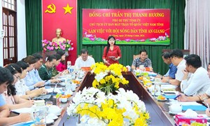 An Giang: Ban Thường trực Ủy ban MTTQ Việt Nam tỉnh làm việc với Hội Nông dân tỉnh