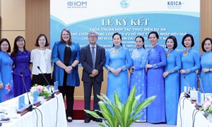 Trung ương Hội LHPN Việt Nam ký kết Biên bản thảo luận với Cơ quan Hợp tác Quốc tế Hàn Quốc