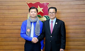 Trung ương Đoàn TNCS Hồ Chí Minh hội đàm với Ban Thanh niên Trung ương Đảng Nhân dân Campuchia