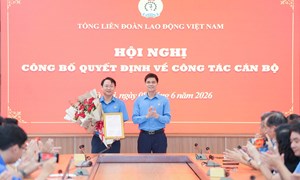 Tổng LĐLĐ Việt Nam tổ chức Hội nghị Công bố Quyết định về công tác cán bộ