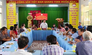 Cà Mau: Ủy ban MTTQ Việt Nam tỉnh kiểm tra công tác Mặt trận 6 tháng đầu năm 2026 tại phường Hiệp Thành