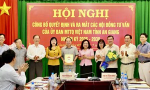 An Giang: Ủy ban MTTQ Việt Nam tỉnh công bố quyết định thành lập các Hội đồng tư vấn nhiệm kỳ 2025 - 2030