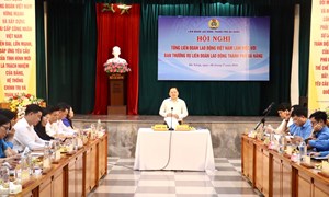 Tổng LĐLĐ Việt Nam làm việc với Công đoàn thành phố Đà Nẵng 
