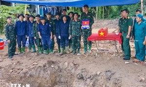 Tiếp tục hoạt động quy tập hài cốt liệt sỹ, lấy mẫu giám định thông tin