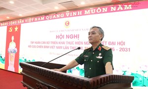 Hội nghị tập huấn cán bộ triển khai thực hiện Nghị quyết Đại hội Hội Cựu chiến binh Việt Nam khóa VIII