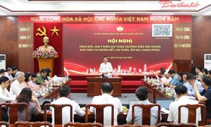 Hội nghị trao đổi, xin ý kiến Dự thảo Hướng dẫn xây dựng “Khu dân cư đoàn kết, an toàn, ấm no, hạnh phúc“