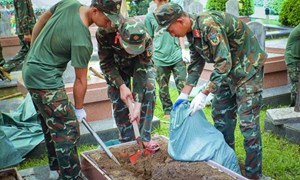Điện Biên: Triển khai lấy mẫu ADN tại Nghĩa trang Liệt sỹ Quốc gia A1