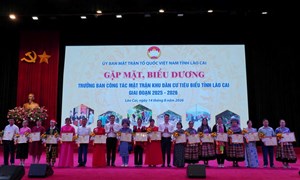 Lào Cai: Ủy ban MTTQ Việt Nam tỉnh biểu dương Trưởng ban Công tác Mặt trận khu dân cư tiêu biểu giai đoạn 2025 - 2026