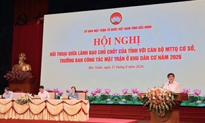 Lãnh đạo chủ chốt tỉnh Bắc Ninh đối thoại với cán bộ Mặt trận cơ sở