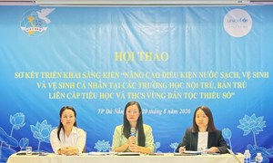 Trung ương Hội LHPN Việt Nam sơ kết thực hiện sáng kiến "Nâng cao điều kiện nước sạch, vệ sinh tại các trường học vùng dân tộc thiểu số" 