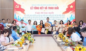 Tổng LĐLĐ Việt Nam trao giải cuộc thi tìm hiểu các nghị quyết của Đảng và Công đoàn Việt Nam