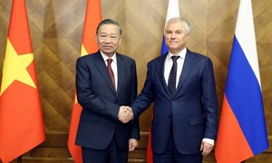 Tổng Bí thư, Chủ tịch nước Tô Lâm hội kiến Chủ tịch Duma Quốc gia Nga Vyacheslav Volodin