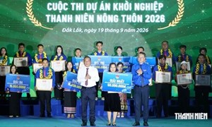 Trung ương Đoàn TNCS Hồ Chí Minh trao Giải thưởng Lương Định Của lần thứ XXI