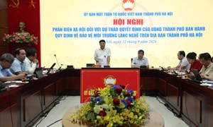 Hà Nội: Ủy ban MTTQ Việt Nam thành phố phản biện xã hội đối với Quy định về bảo vệ môi trường làng nghề