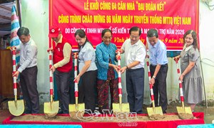 Cà Mau: Ủy ban MTTQ Việt Nam tỉnh tổ chức lễ khởi công 64 căn nhà Đại đoàn kết