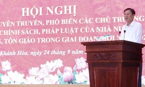 Khánh Hòa: Ủy ban MTTQ Việt Nam tỉnh phổ biến chính sách pháp luật về tín ngưỡng, tôn giáo