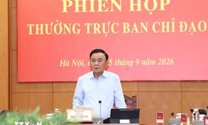 Thường trực Ban Bí thư Trần Cẩm Tú chủ trì Phiên họp Thường trực Ban Chỉ đạo Trung ương về phát triển văn hóa