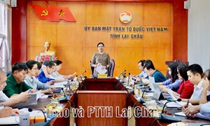 Phó Chủ tịch - Tổng Thư ký Ủy ban Trung ương MTTQ Việt Nam Hà Thị Nga làm việc với Ủy ban MTTQ Việt Nam tỉnh Lai Châu
