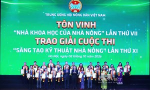 Tôn vinh 42 “Nhà khoa học của nhà nông” và trao giải Sáng tạo kỹ thuật nhà nông năm 2026 cho 24 cá nhân tiêu biểu