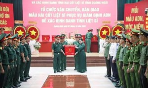 Quảng Ngãi hoàn thành bàn giao 4 đợt mẫu sinh phẩm hài cốt liệt sĩ