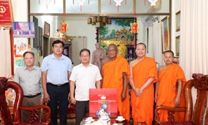 Thành phố Hồ Chí Minh: Ủy ban MTTQ Việt Nam thành phố thăm, chúc mừng các chùa Nam tông Khmer dịp Sen Dolta năm 2026 