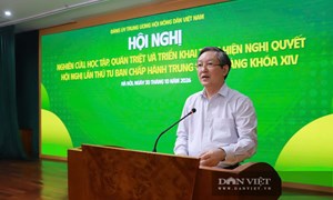 Trung ương Hội Nông dân Việt Nam quán triệt, thực hiện Nghị quyết Hội nghị lần thứ 4 Ban Chấp hành Trung ương Đảng khóa XIV