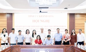 Ban Nội chính Tỉnh ủy và Đảng ủy Ủy ban Mặt trận Tổ quốc Việt Nam tỉnh Khánh Hòa ký kết Quy chế phối hợp
