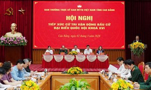 Cao Bằng: Tổ chức Hội nghị trực tuyến tiếp xúc cử tri, vận động bầu cử 