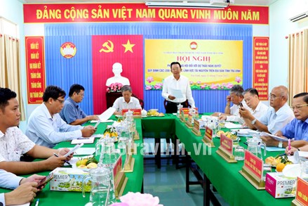 Ủy ban MTTQ Việt Nam tỉnh Trà Vinh phản biện xã hội đối với dự thảo Nghị quyết quy định các loại phí thuộc lĩnh vực tài nguyên trên địa bàn tỉnh