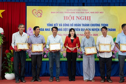Huyện Châu Thành hoàn thành Chương trình xóa nhà tạm, nhà dột nát