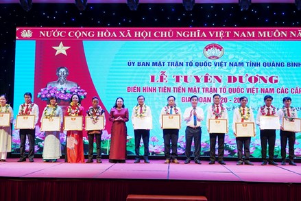 Quảng Bình: Vinh danh 51 tập thể và cá nhân Mặt trận tiêu biểu