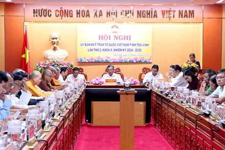 Hội nghị Ủy ban MTTQ Việt Nam tỉnh Trà Vinh lần thứ 3, khóa X, nhiệm kỳ 2024 - 2029
