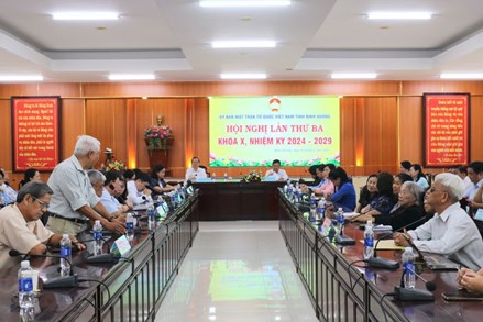 Hội nghị Ủy ban MTTQ tỉnh Bình Dương lần thứ 23 khóa X, nhiệm kỳ 2024-2029