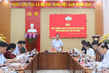 Họp Ban Thường trực Ủy ban MTTQ Việt Nam tỉnh Quảng Ngãi lần thứ nhất