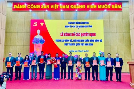 Lâm Đồng thành lập Đảng bộ MTTQ Việt Nam tỉnh