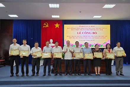 Tỉnh Cà Mau hoàn thành xóa nhà tạm, nhà dột nát